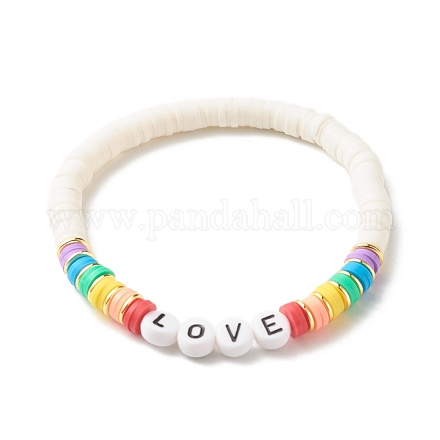 Love energy power bracelet extensible pour adolescente femmes BJEW-JB07034-02-1