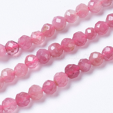 Chapelets de perles en tourmaline naturelle G-F568-161-3mm-1