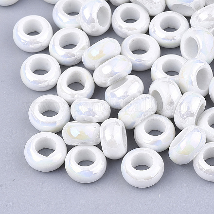 Electroplate Porcelain Beads PORC-T003-01-13-1