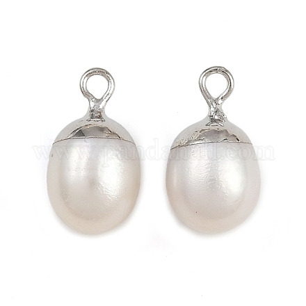 Круглые подвески из натурального жемчуга KK-D423-09P-1