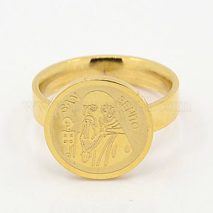 Fashionable 304 Stainless Steel Rings RJEW-J002-03G-1