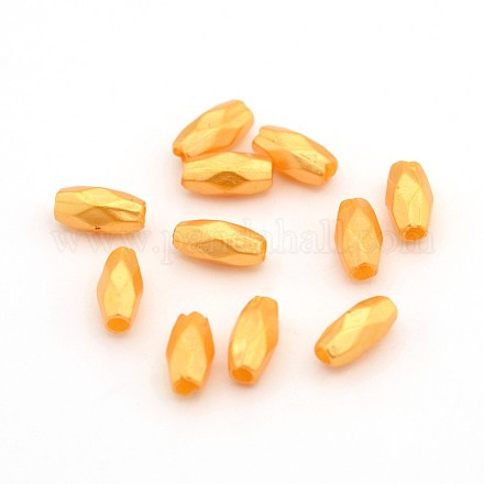 Opaque ABS Plastic Imitation Pearl Oval Beads MACR-M015-20-1