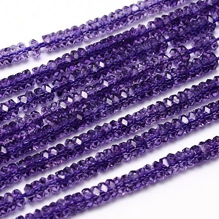 Faceted Rondelle Cultured Piezoelectric Quartz Beads Strands G-I141-3x6-06S-AA-1