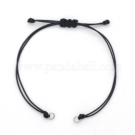 Cordon ciré tressé pour la fabrication de bracelet bricolage STAS-N090-JA709-1-1