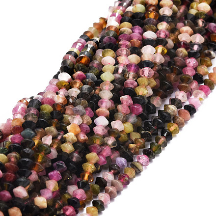 Chapelets de perles en tourmaline naturelle G-E569-E04-1