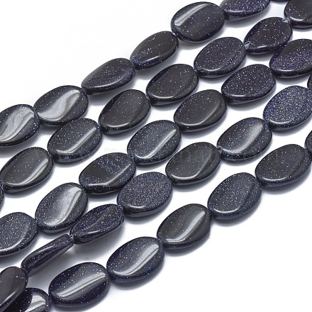 Synthetic Blue Goldstone Beads Strands G-G793-20A-02-1