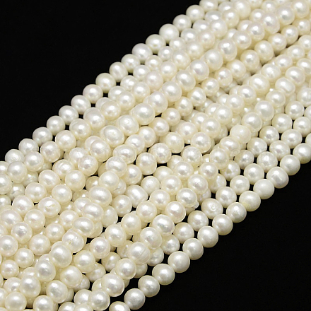 Hebras de perlas de agua dulce cultivadas naturales X-PEAR-L001-C-13-1