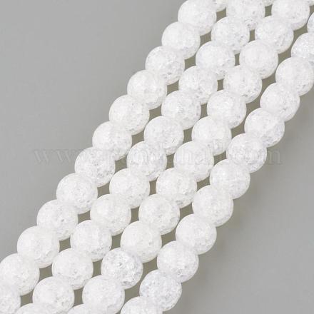 Crackle sintetico perle di quarzo fili GLAA-S134-4mm-05-1