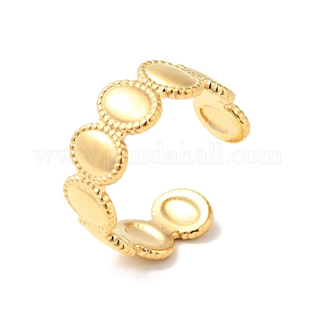 304 anello a polsino aperto ovale in acciaio inossidabile per uomo donna RJEW-I085-18G-1