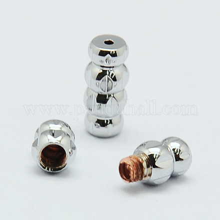 Brass Screw Clasps for Necklaces KK-F0254-P-1
