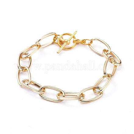 Bracelets de chaîne de trombone en aluminium unisexes BJEW-JB05071-1