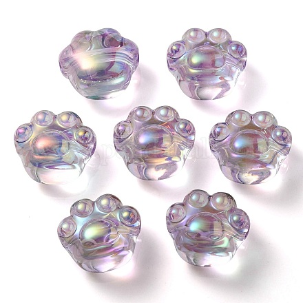 Placage uv perles acryliques irisées arc-en-ciel OACR-P010-18E-1
