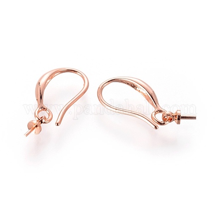 Brass Earring Hooks KK-E779-01RG-1