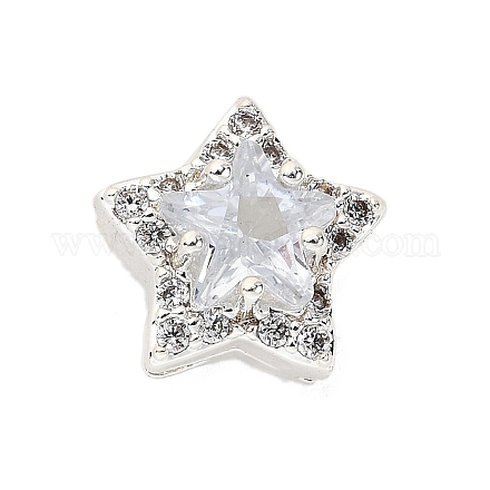 Латунные микро проложить кубического циркония бусы KK-D408-11S-02A-1