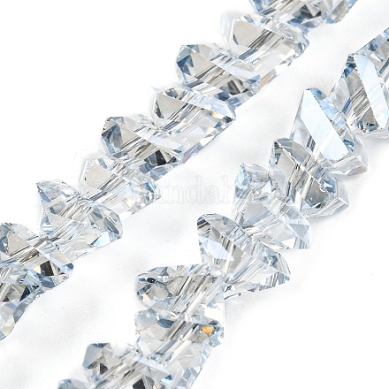 Electroplate Transparent Glass Beads Strands EGLA-P052-02A-PL01-1