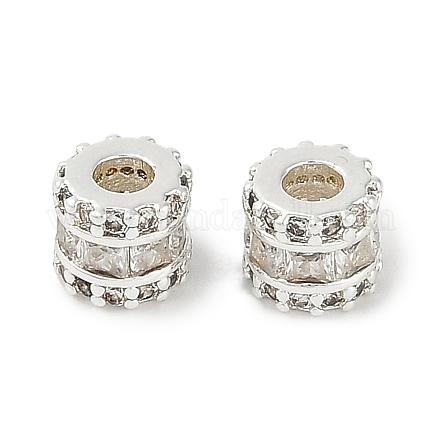 Латунные микро проложить кубического циркония бусы KK-I719-21S-1