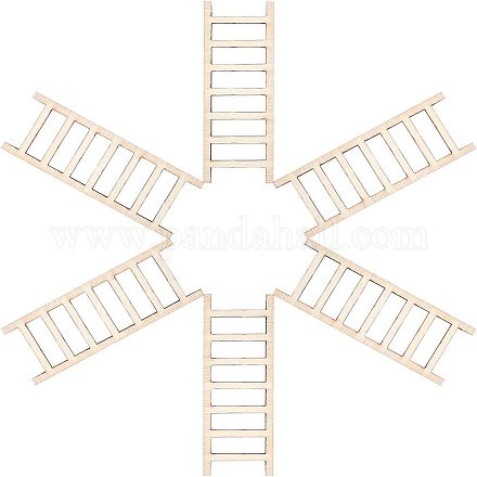 Лестница необработанные деревянные украшения WOOD-WH0100-31-1