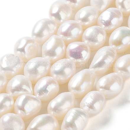 Fili di perle di perle d'acqua dolce coltivate naturali PEAR-Z002-09-1