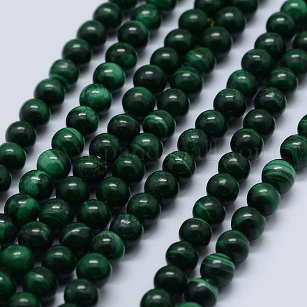 Chapelets de perles en malachite naturelle G-F571-27AB2-5mm-1