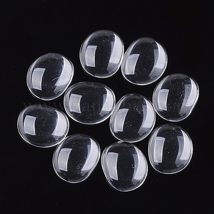 Cabochons en verre transparent GGLA-Q082-01-1