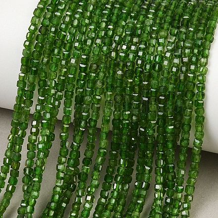 Натуральный зеленый диопсид&nbsp;G-B175-C01-2x2mm-1