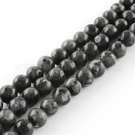 Chapelets de perles rondes en labradorite naturelle X-G-R342-6mm-09-1