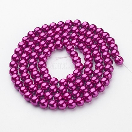 Glass Pearl Beads Strands HY-8D-B35-1