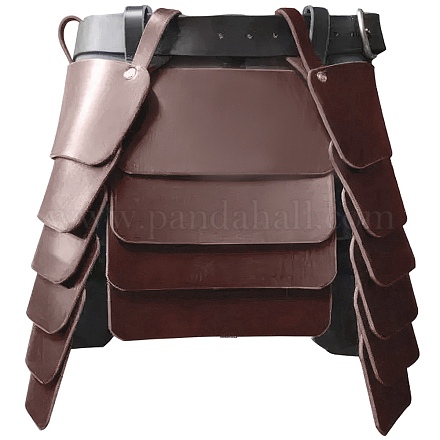 Юбка из искусственной кожи средневекового викинга с поясом AJEW-WH20077-031D-1