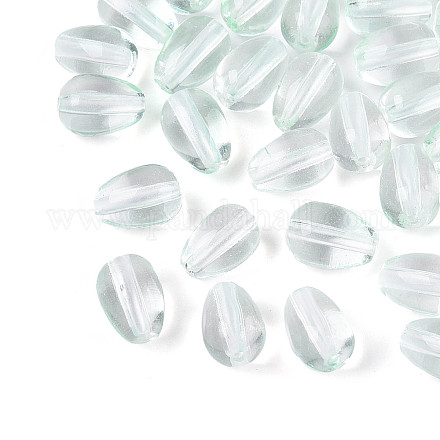 Выпечка расписные прозрачные стеклянные бусины DGLA-N014-10I-1