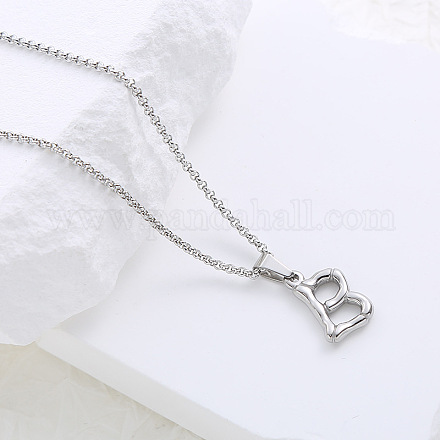 Ожерелья с подвесками в виде алфавита из нержавеющей стали для женщин VK4233-2-1