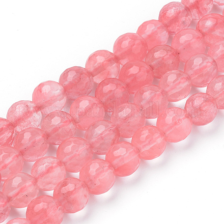 Cherry Quartz Glass Beads Strands G-Q462-119-10mm-1