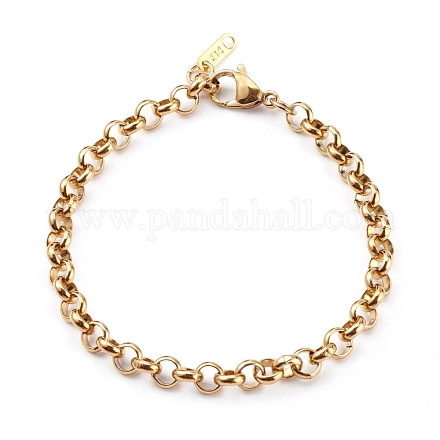 Men's 304 Stainless Steel Rolo Chain Bracelets BJEW-JB05995-02-1
