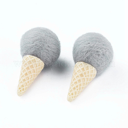 Fournitures d'artisanat de crème glacée en feutre de laine DIY-I031-A11-1