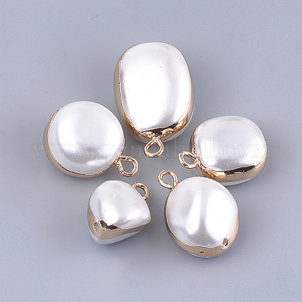 Colgantes de perlas de concha electrochapada SSHEL-S263-14-1