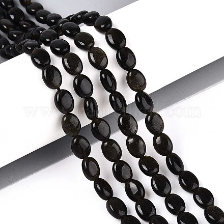 Естественный золотистый отлив обсидиан бисер пряди G-T142-32-1