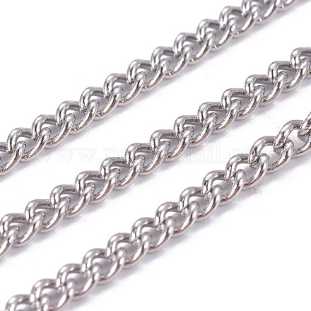 201 Stainless Steel Curb Chain STAS-I107-17P-1