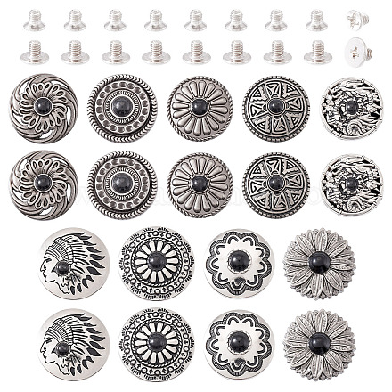 9 стиль заклепки из сплава декоративные BUTT-SW0001-04A-1