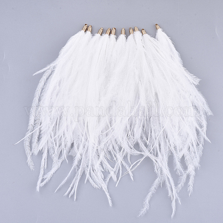 Borla de plumas de avestruz grandes decoraciones colgantes FIND-S302-08A-1