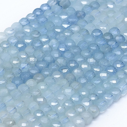 Chapelets de perles en aigue-marine naturelle G-D0013-33-1
