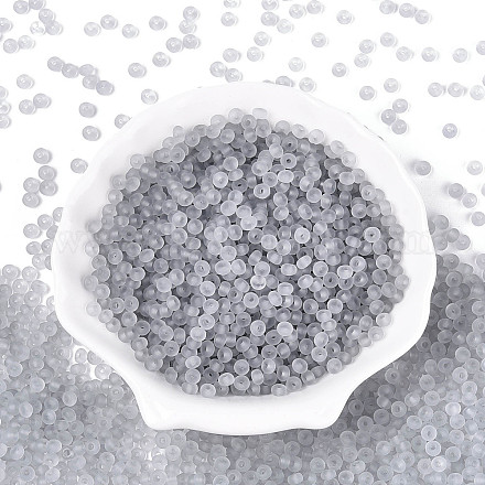 Прозрачные матовые цветные стеклянные бусины SEED-T007-12B-1