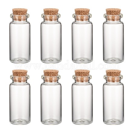 ガラスボトルビーズ瓶保存容器  コルクボトル  透明  22x50mm  容量：約10ml（0.34液量オンス） X-CON-Q005-1