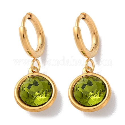 Серьги-кольца из нержавеющей стали 304 с вакуумным покрытием PVD EJEW-C106-02G-04-1