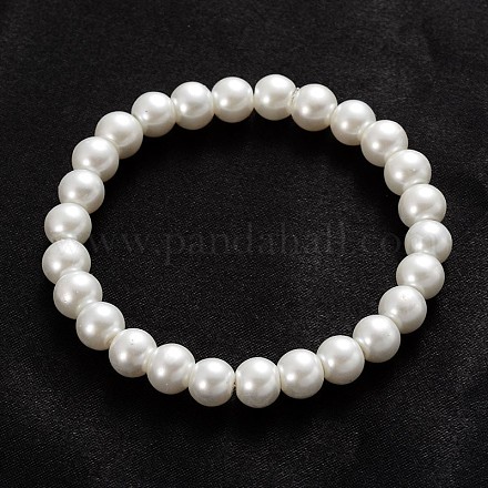 Bracciali di perle di perline di vetro alla moda tratto BJEW-PH00677-02-1