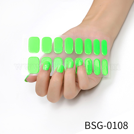 Pegatinas de uñas de cubierta completa de arte de uñas MRMJ-YWC0001-BSG-0108-1