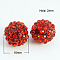 Resin Rhinestone Beads, Grade A, Round, Light Siam, 10mm, Hole: 2mm