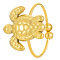 Ocean Theme Alloy and 201 Stainless Steel Cuff Toe Rings, Golden, Turtle, Inner Diameter: 25mm