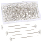 Iron Pins, with Acrylic Diamond Head, Corsage Pins, Dress-making Pins, Platinum, 53.5~55mm, 200pcs/set