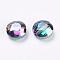 K9 Glass, Imitation Austrian Crystal Beads, Grade AAA, Faceted, Flat Round, Colorful, 10x5.5mm, hole: 0.9~1mm