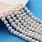 Natural Cultured Freshwater Pearl Beads Strands, Polished, Potato, Natural Color, White, 6.9~8.5mm, Hole: 0.8mm, about 43~44pcs/strand, 12.99 inch(33cm)