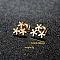 201 Stainless Steel Stud Earrings, Golden, Flower, 10mm